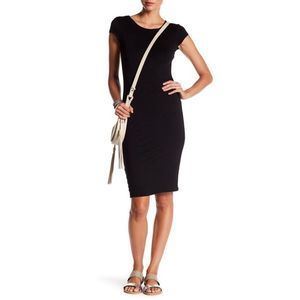 Velvet Torch LA Charcoal Cap Sleeve Bodycon Dress